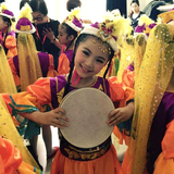 玛依拉新疆少儿维吾尔族表演舞蹈演出服服饰女舞蹈练功服装儿童女